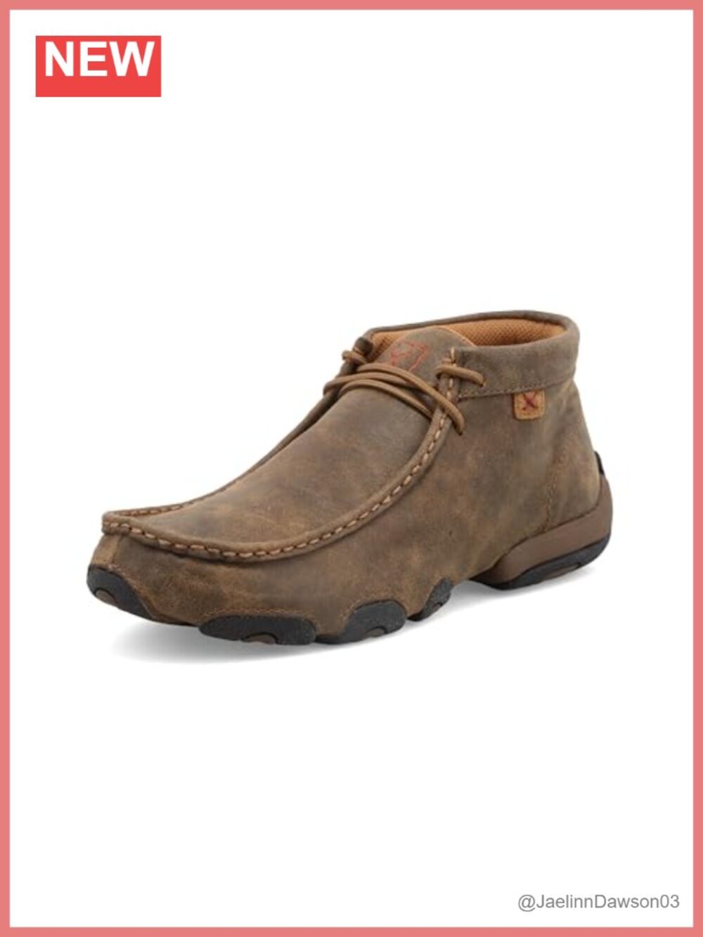 Women's Chukka Driving Moc Boot Full-Grain Leather Lace-Up Casual